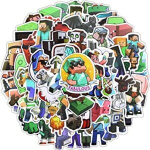 PACK of 100 Vinyl Minecraft Stickers